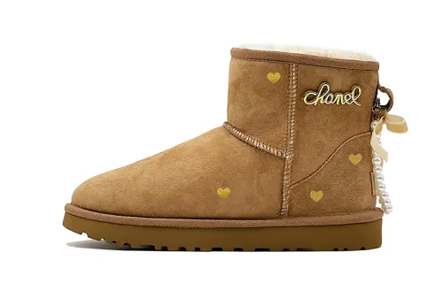 UGG CLASSIC MINI Sheepskin Short Snow Boots Women's Chestnut