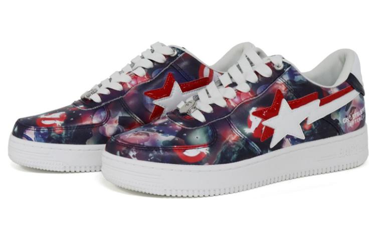 Мужские кеды A BATHING APE × Ghostbusters BAPE STA (фиолетово-белые) — фото 4