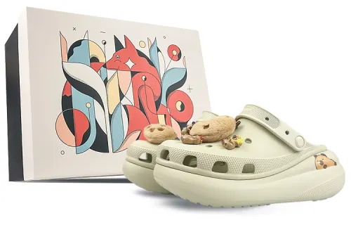 Crocs Crush Clog Clogs Unisex White Brown
