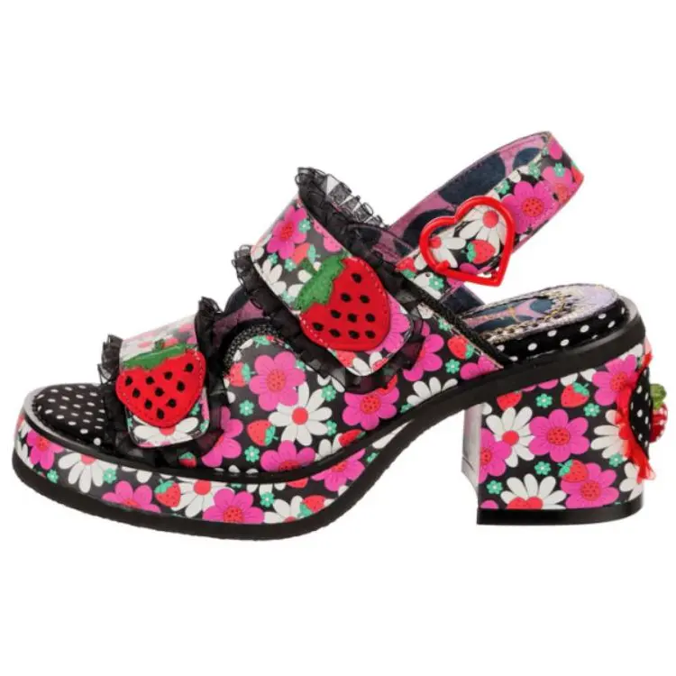 IRREGULAR CHOICE Pu Fashion Trend One Strap Sandals 8cm Women's Pink