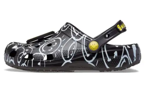 Crocs Classic Smiley World Clogs 'Black White'