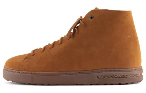 Birkenstock Suede High top Skateboard Shoes Unisex Brown Narrow
