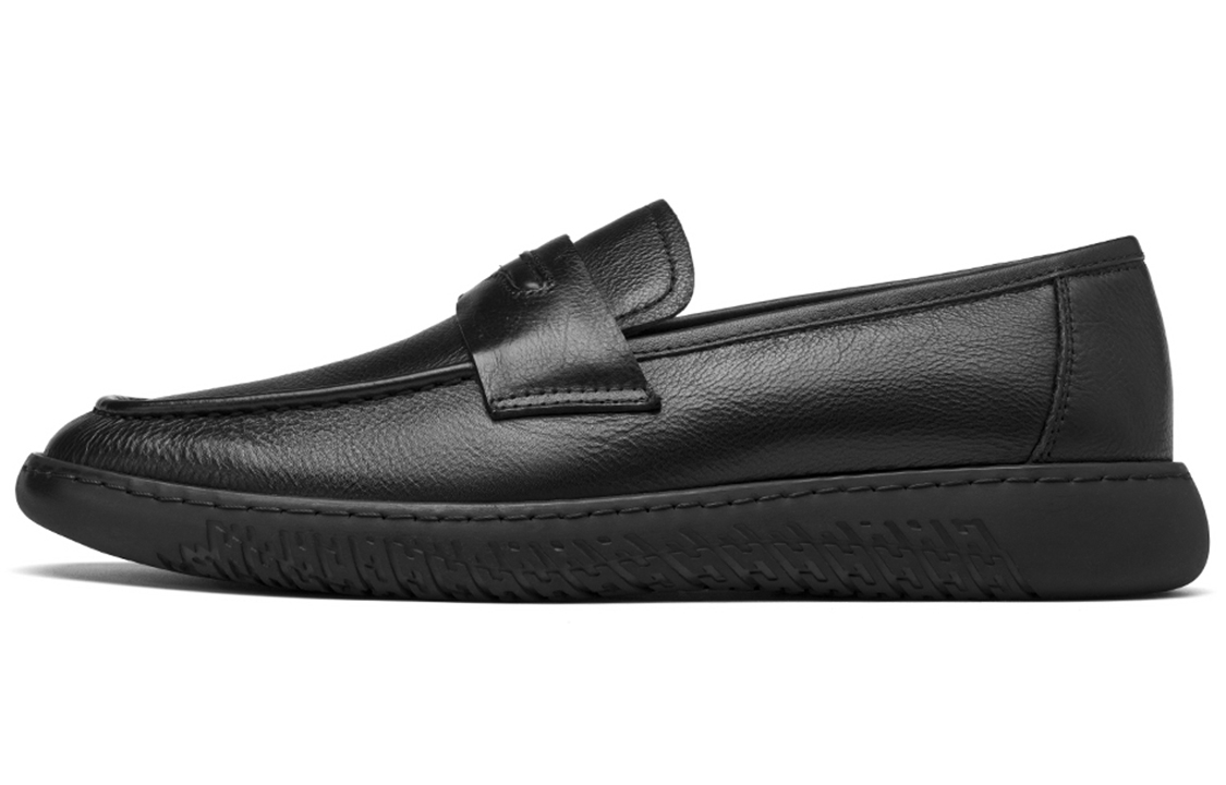 ROBERTA DI CAMERINO cow leather British fashion simple casual shoes men's black