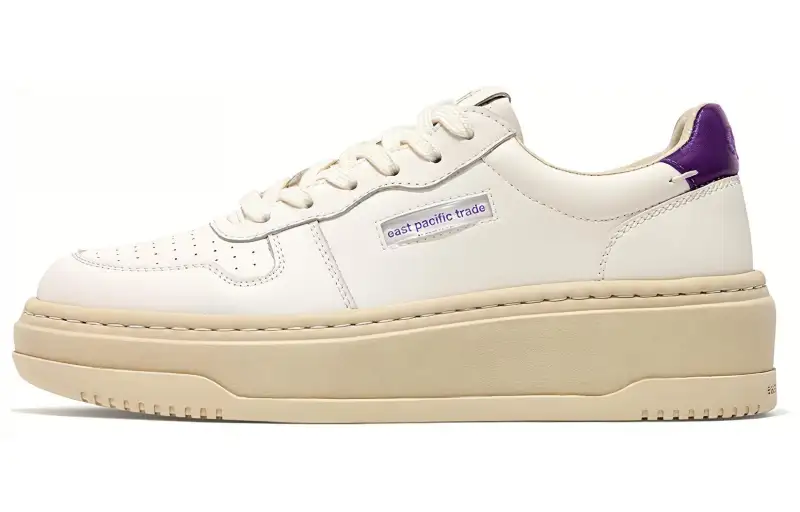 East Pacific Trade Leather Low top Skateboard Shoes Unisex Beige