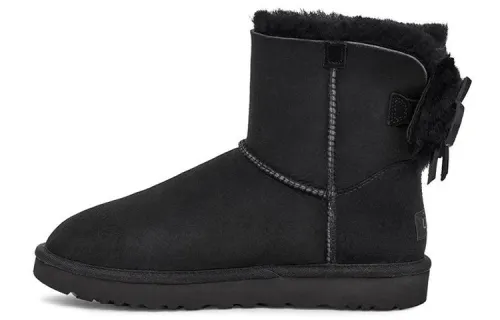UGG Classic Dudble Bow Mini Snow Boots Black Women's