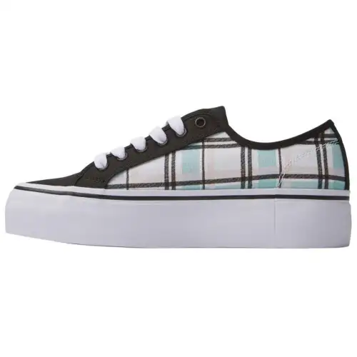 DC Shoes Manual Suede Low top Skateboard Shoes Women's Pink Blue
