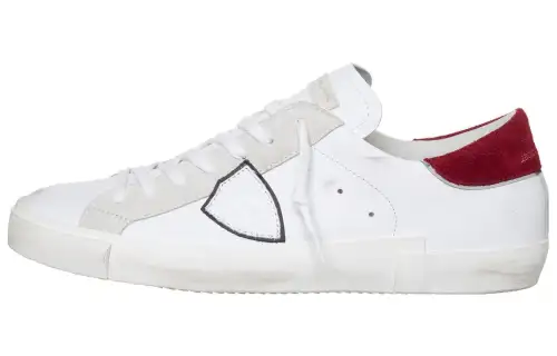 PHILIPPE MODEL Prs Leather Low top Casual Shoes Women's White Red