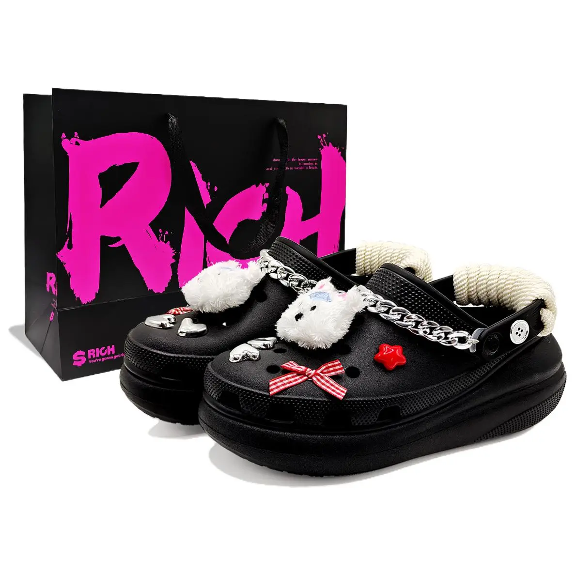 Crocs Classic Crush EVA Clogs Unisex Black