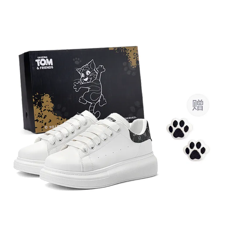 TALKING TOM Fashionable trend universal retro design low white shoes for men and women, for beloved, simple and elegant design, trend of season