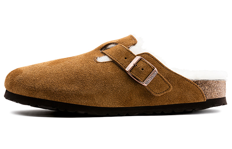 Сабо Birkenstock Boston Shearling (коричневые)