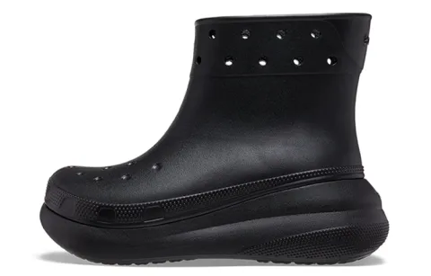 Crocs Pu Ankle Boots Unisex Black