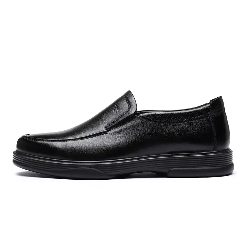Red dragonfly cow leather, comfortable soft sole, convenient one-step, formal leather shoes, men's style