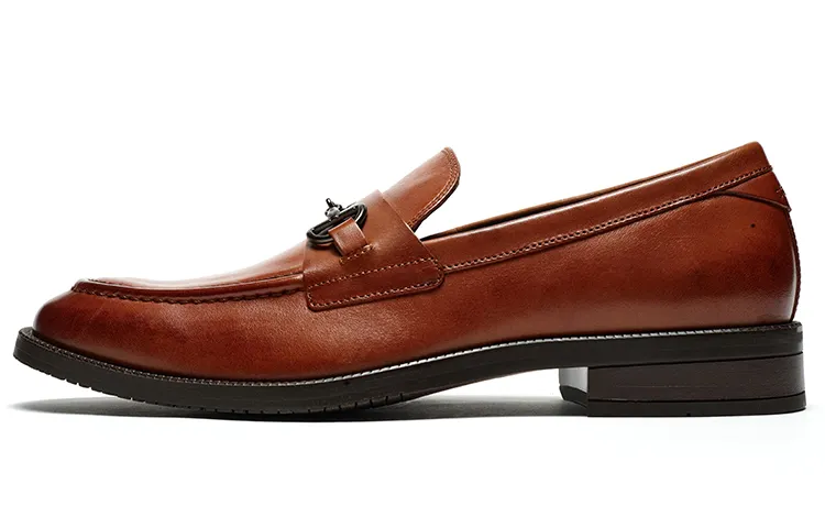 COLE HAAN Top Grain Cow Leather Casual Leather Shoes Men's Dark Brown