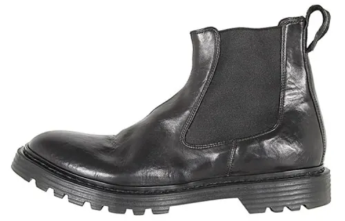 PREMIATA Leather Short Chelsea Boots Men's Black