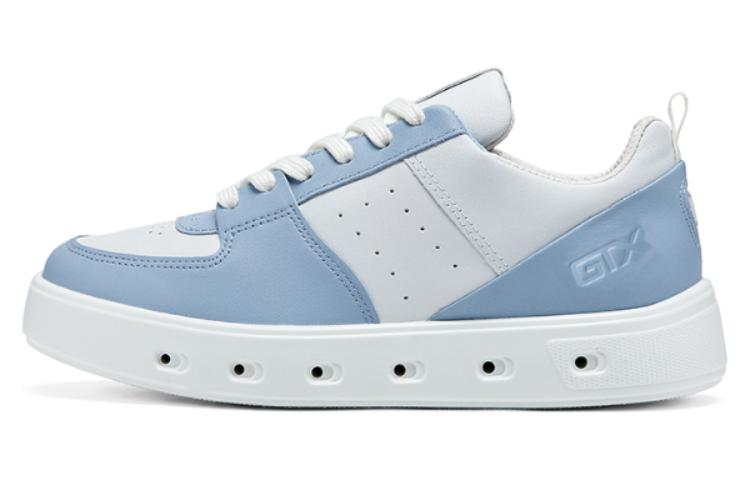 Ecco Street 720 Series Top Grain Cow Leather Stylish Skateboarding Shoes Women's Blue