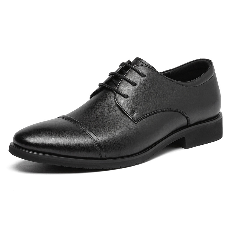 Qiao Nai British Business Genuine Leather Lace Formal Leather Shoes Men's Black