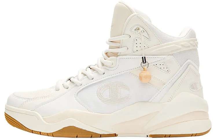 Champion Basketball Shoes Women's High-top Milk White