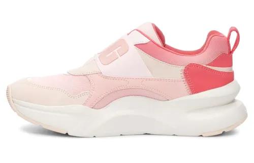 UGG LA Flex comfortable and wear-resistant sneakers for women, pink and white