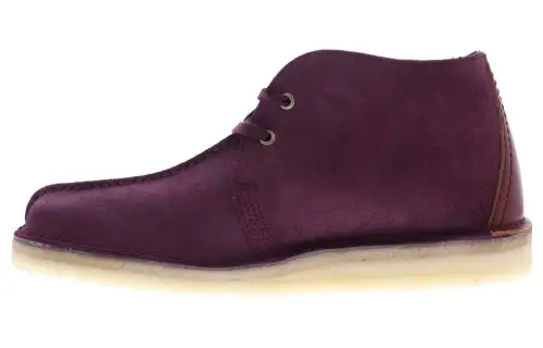 Clarks Desert Trek Suede Ankle Boots Men's Burgundy