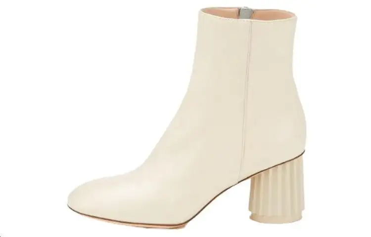 AGL Leather Ankle Boots 6.5cm Women's White