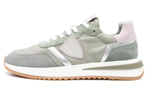 PHILIPPE MODEL Paris Tropez Haute Suede-panelled Sneakers