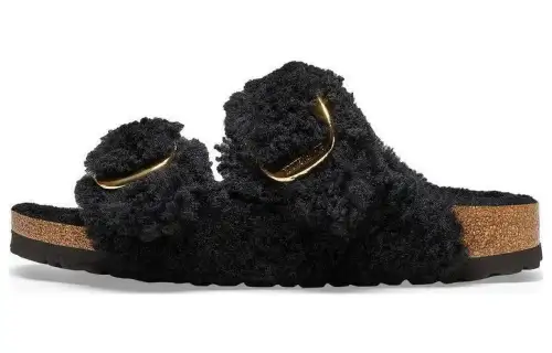 Birkenstock Slide Slippers Women's Black Regular