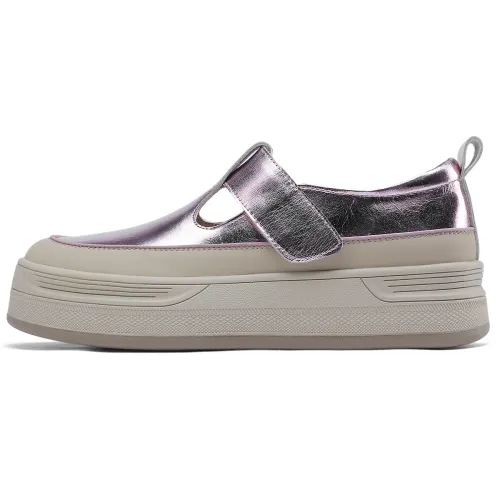 D FUSE SCANDINAVIA Flat Shoes Cow Split Leather Skateboard Shoes Women's