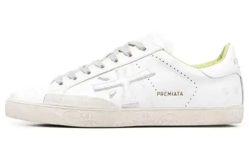 PREMIATA Steven Calfskin Low top Skateboard Shoes Men's White