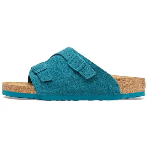 Birkenstock Zurich Slide Slippers Unisex Turquoise Narrow