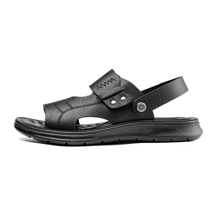AOKANG Top Grain Cow Leather Beach Sandals Men's