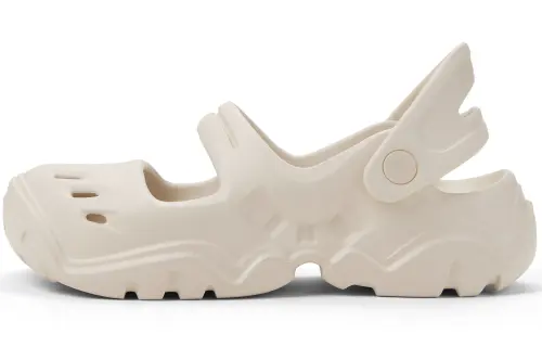 CHARLES&KEITH Small Ck EVA Clogs 4cm Women's Beige/Black