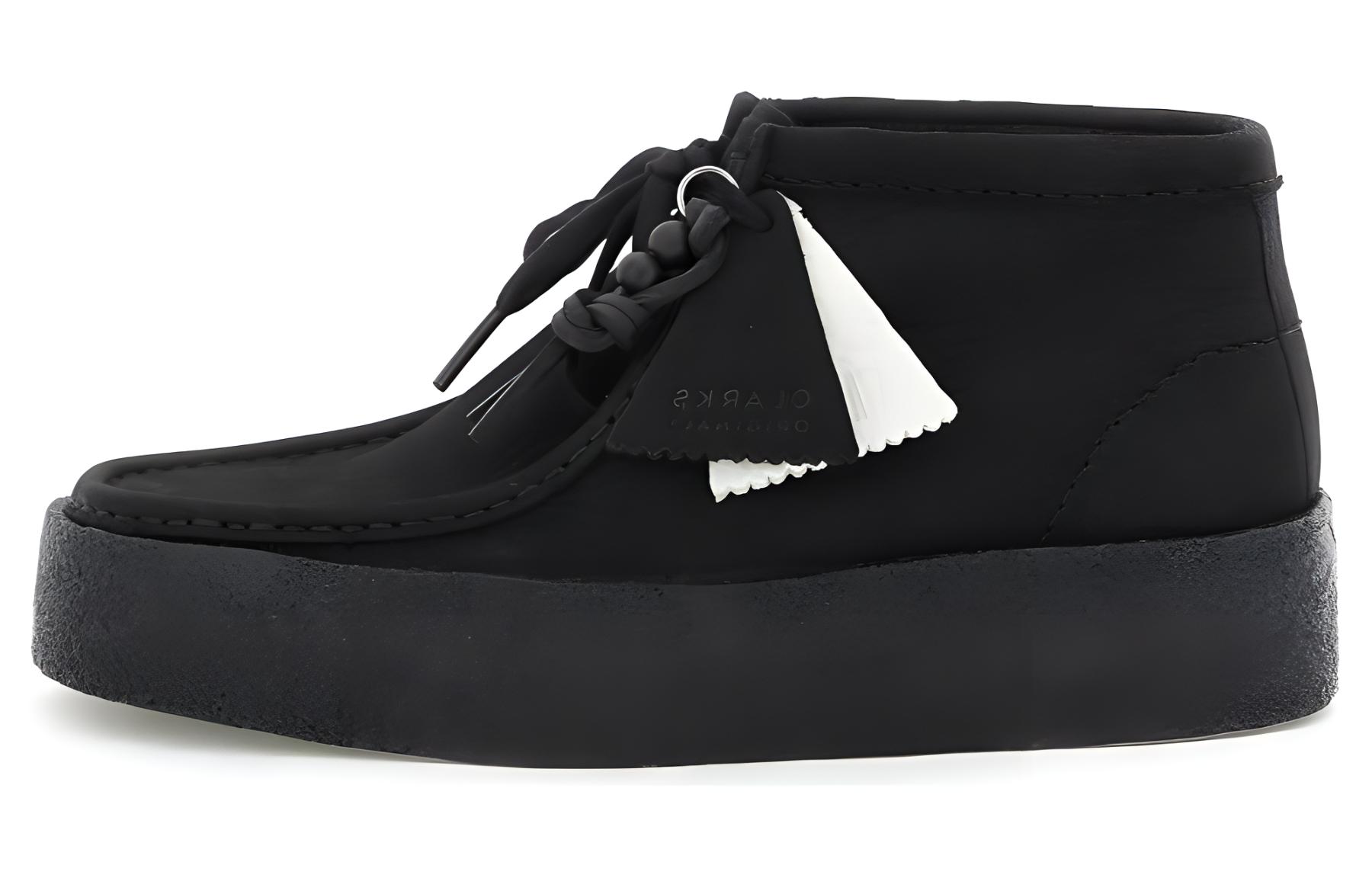 Clarks Wallabee Cup Boots 'Black Nubuck' Women's