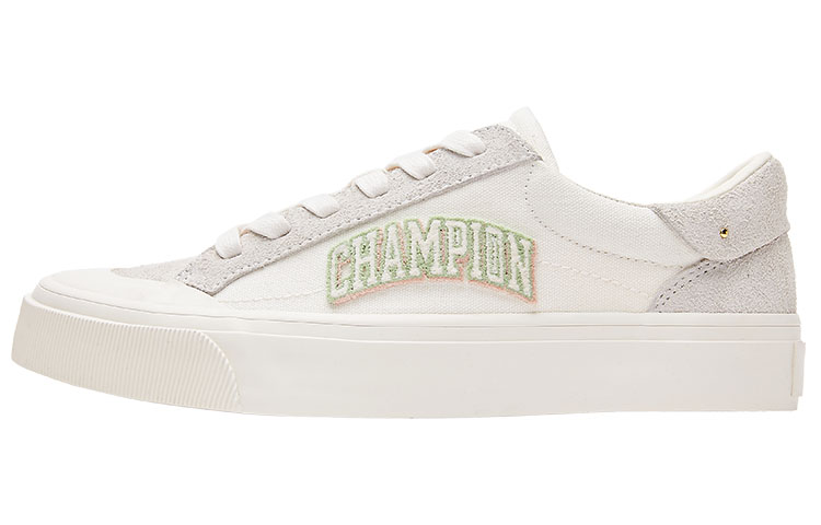 Champion Campus Star 1.0 Skateboard Shoes Women's Low Top Milk White/Gray Pea Green