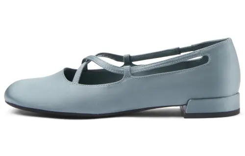CHARLES&KEITH PU round toe cross strap ballet casual shoes 2cm women's style