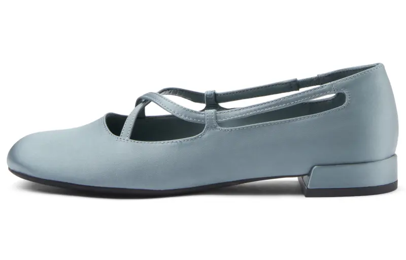 CHARLES&KEITH PU round toe cross strap ballet casual shoes 2cm women's style