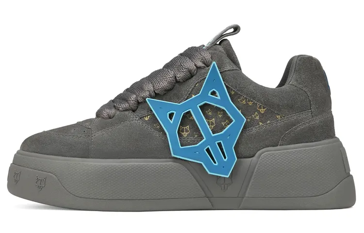 Naked Wolfe Kosa Leather Stylish Skateboarding Shoes Men's Gray