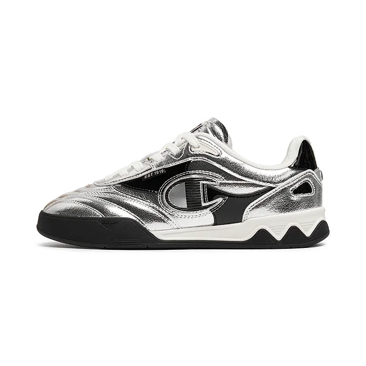 Champion Woven Foot Training Shoes Balance Low top Skateboard Shoes Women's Silver White/Black