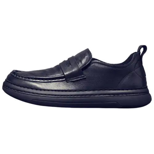 JANE HARLOW Leather Casual Shoes Men's Black