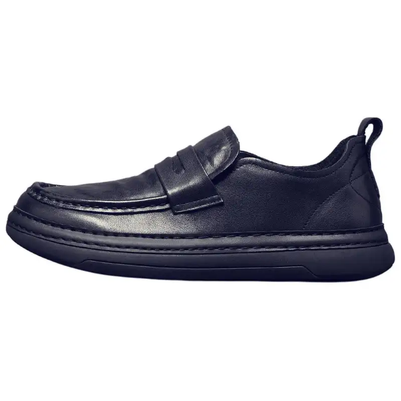 JANE HARLOW Leather Casual Shoes Men's Black