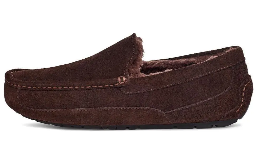 UGG Cow Split Leather Casual Shoes Men's Chocolate