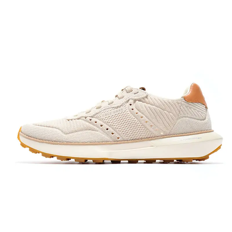 COLE HAAN Cushioning Slip Resistant Abrasion Resistant Breathable Lightweight Low top Sports Running Shoes Men's Beige