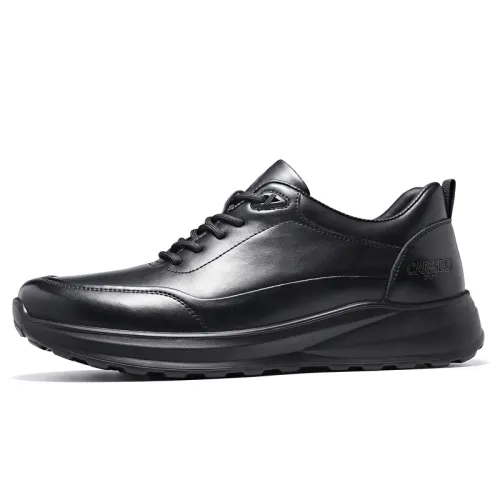 Cartelo crocodile cowhide leather simple fashion all-match comfortable wear-resistant non-slip platform heightened genuine leather soft business casual leather shoes men
