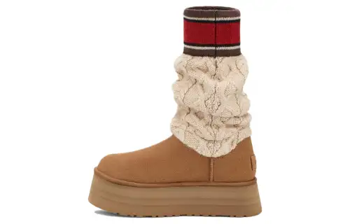 UGG Classic Sweater Letter Boot Chestnut Women's