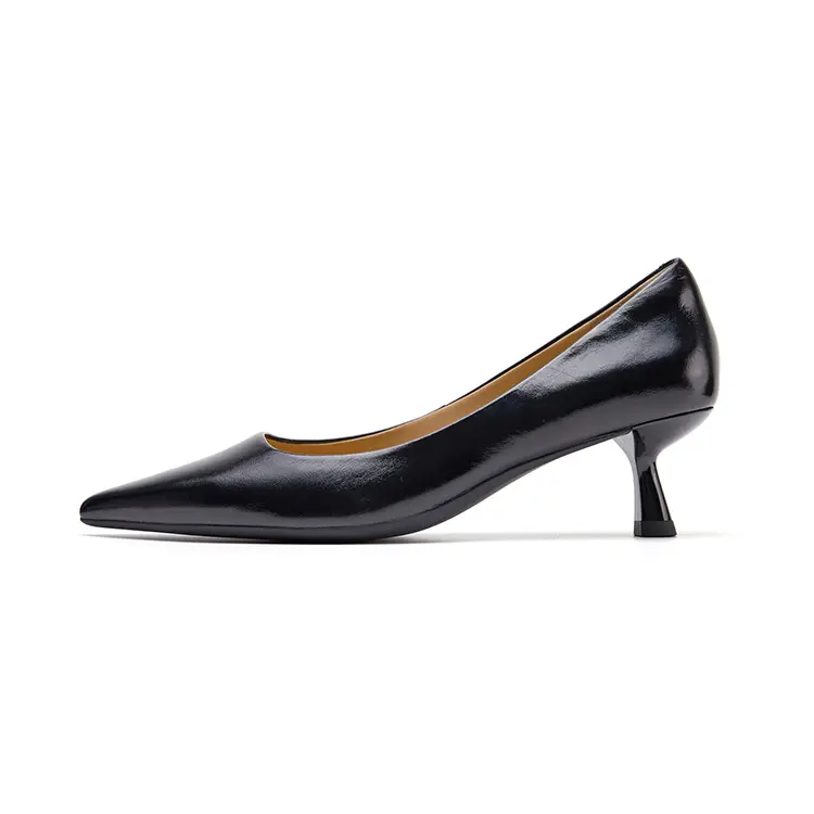 Marie Claire Cow Leather High Heels 5CM Women's Black