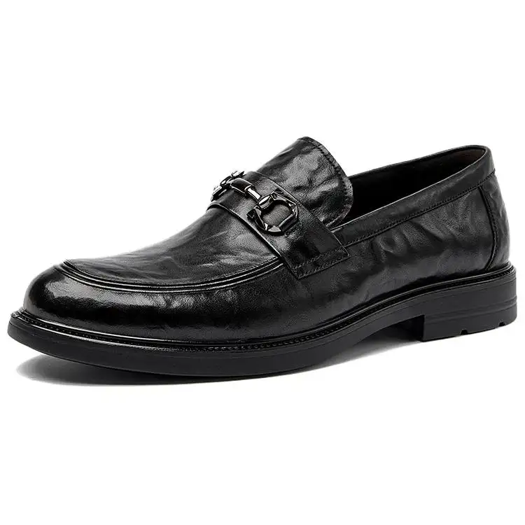 AOKANG Cow Leather Casual Shoes Men's Black