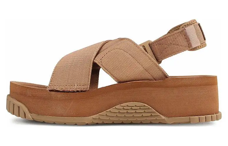 Shaka Fiesta Platfoam Comfortable One Strap Sandals Women's Brown