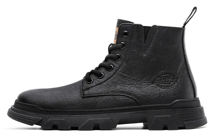 Dickies Leather Slip Resistant Crew Work Boots High top Men's Black