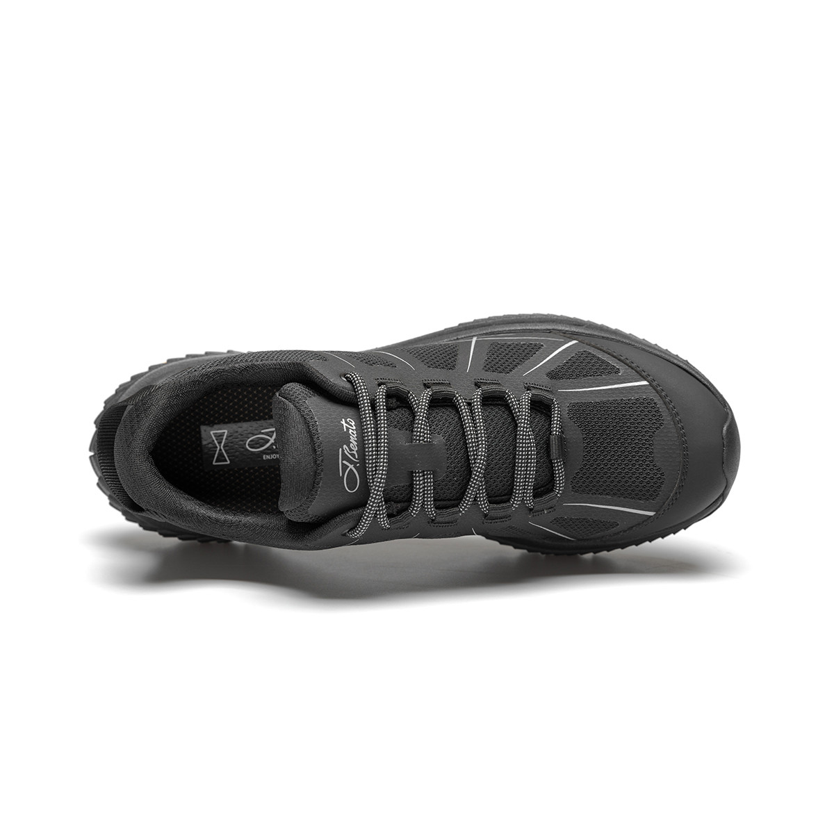 J.BENATO Textile, TPU Abrasion Resistant Abrasion Resistant Low top Mountaineering Shoes Men’s Black