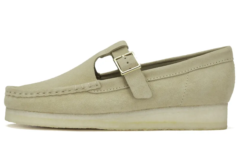 Clarks Cow Split Leather Casual Shoes Women's Yellow