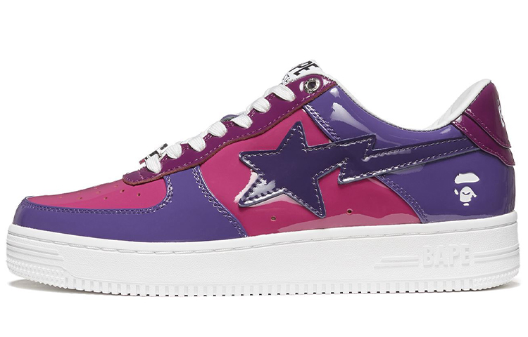 Мужские кеды A BATHING APE BAPE STA Combo (фиолетово-белые)